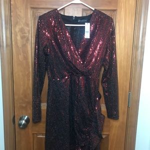 BRAND NEW Sequin Wrap Dress